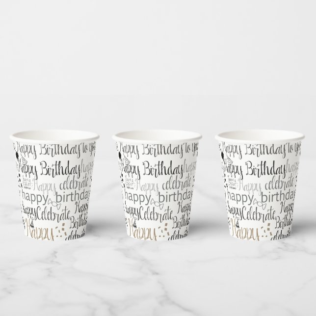 Fun Happy Balloons Birthday Pappbecher (Multi)