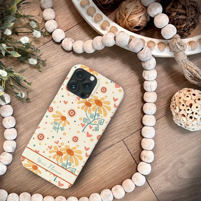 Fun Happy Blume Niedliches Muster Inspirivity Case (Von Creator hochgeladen)