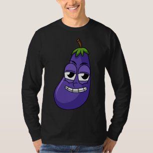 Fun Happy Eggplant Designs für Obst Gemüse Veg T-Shirt
