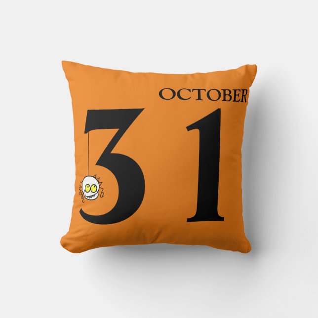Fun Happy Halloween 31. Oktober Throw Kissen (Vorderseite)