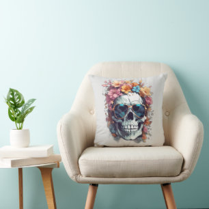Fun Happy Halloween Blumenzucker Skull Trick Lecke Kissen