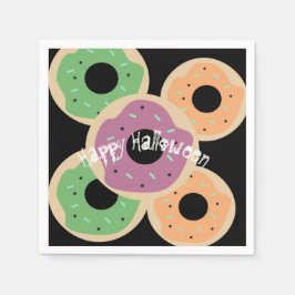 Fun Happy Halloween Mattiert Sprinkle Donuts Serviette