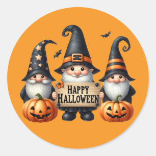 Fun Happy Halloween Zwerge Runder Aufkleber