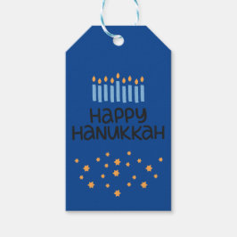 Fun Happy Hanukkah Menorah Geschenkanhänger