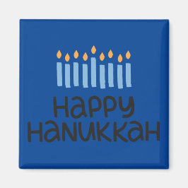 Fun Happy Hanukkah Square Magnet