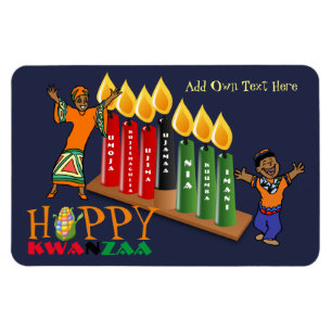 Fun Happy Kwanzaa 7 Grundsätze Personalisiert Magnet