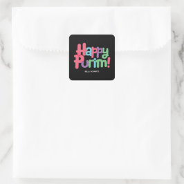 Fun Happy Purim Square Sticker