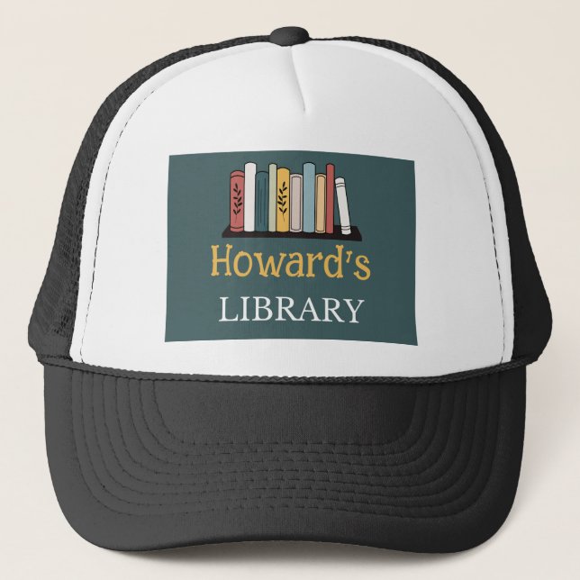 FUN! Hat - Bibliothek - Personalisiert - Name hinz Truckerkappe (Vorderseite)