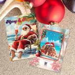 Fun Hawaii Beach Weihnachts-Foto Feiertagskarte<br><div class="desc">Fun Hawaii Beach Weihnachts-Foto-Weihnachtskarte mit dem Text "Meere und Grüße"</div>