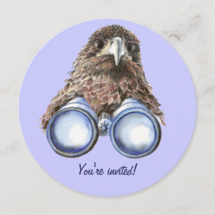 Fun Hawk Oiseau observer le Invitation d'anniversa
