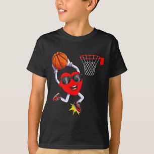 Fun Heart Dunking Basketball Sport Liebhaber Valen T-Shirt