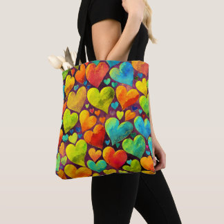 Fun Heart Pattern Yellow Mix Tasche