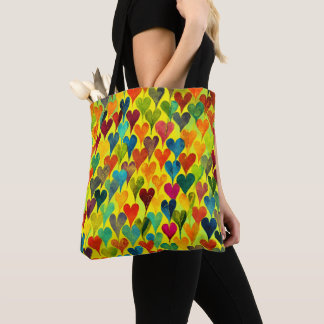 Fun Heart Pattern Yellow Mix Tasche
