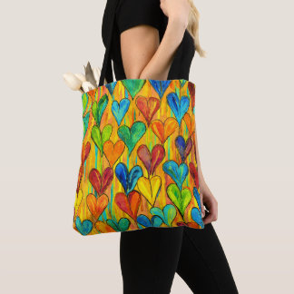 Fun Heart Pattern Yellow Mix Tasche