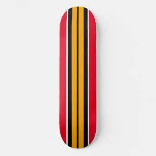 Fun Hell Golden Yellow Red Black Racing Streifen Skateboard
