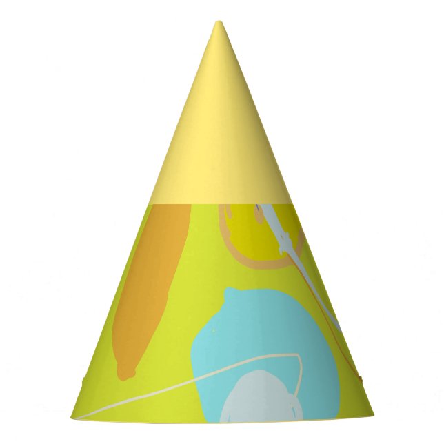 Fun hell multicolor partyhütchen (Vorderseite)