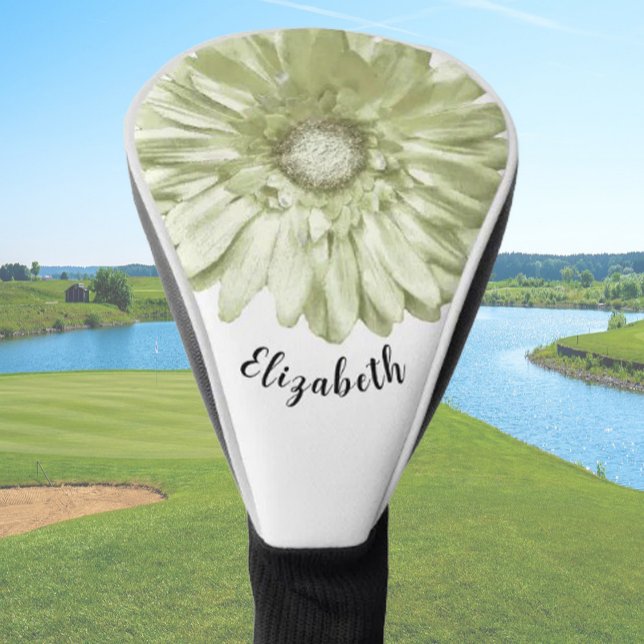 Fun hellgelbe Tischtennis Blume individuelle Name  Golf Headcover (Von Creator hochgeladen)