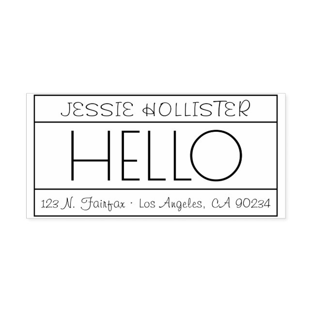 Fun "Hello" Rücksendeadresse Permastempel (Design)