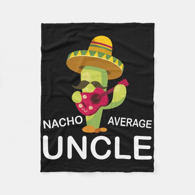 Fun Hilarious Uncle Joke Humor Funny Nacho Average Fleecedecke (Vorderseite)
