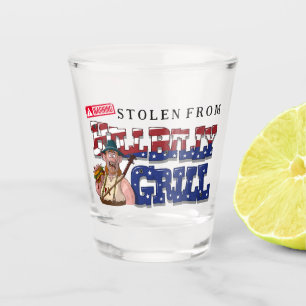 Fun HillBilly Grill Dänemark Shot Glass! Schnapsglas