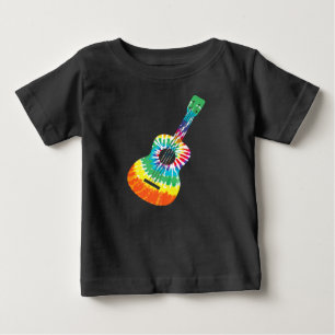 Fun Hippie Rainbow Gefärbte Krawatte Acoustic Gui Baby T-shirt