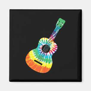 Fun Hippie Rainbow Gefärbte Krawatte Acoustic Guit Magnet