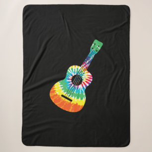 Fun Hippie Rainbow Gefärbte Krawatte Acoustic Guit Sherpadecke