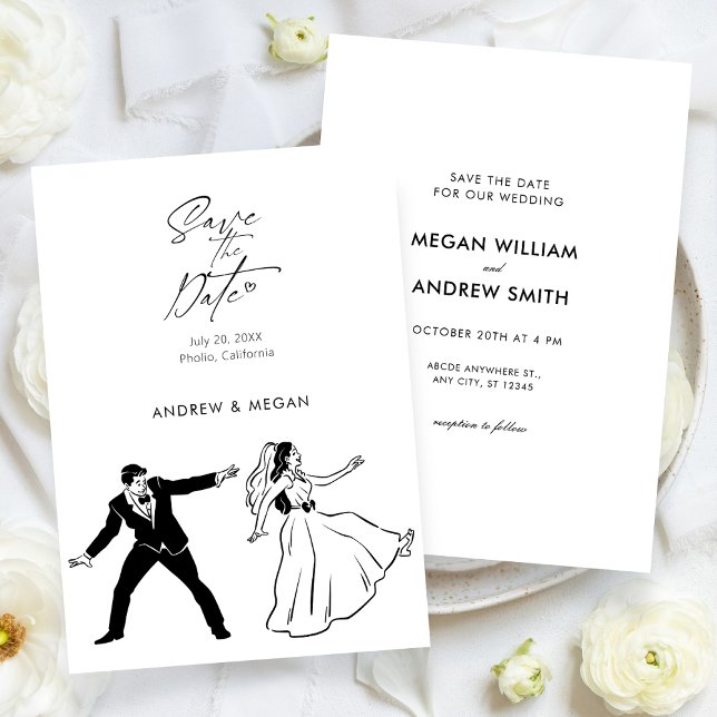 Fun Hochzeit niedliches Paar Save The Date (Von Creator hochgeladen)