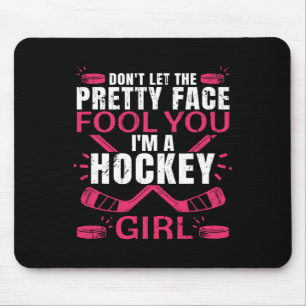 Fun Hockey Art for Women Girls Hockey Player Sport Mousepad