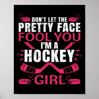 Fun Hockey Art for Women Girls Hockey Player Sport