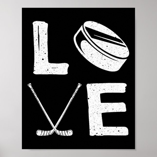 Fun Hockey Design für Kinder Männer Eishockey Pl Poster (Vorne)