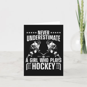 Fun Hockey for Women Girls Ice Hockey Player Hocke Karte