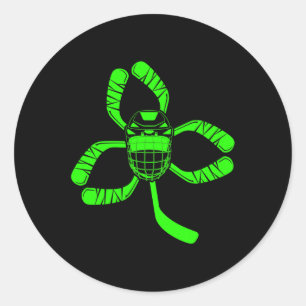 Fun Hockey Kleeblatt St Patrick Day Geschenke für  Runder Aufkleber