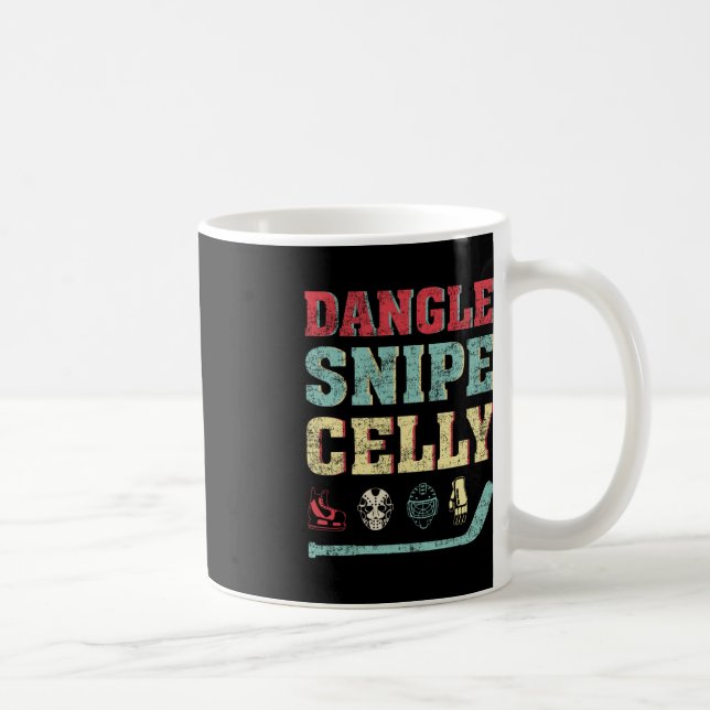 Fun Hockey Lover T-Shirt Dangle Snipe Celly Hockey Kaffeetasse (Rechts)