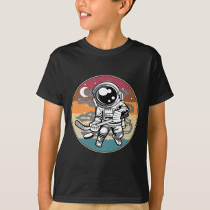 Fun Hockey Spieler Kosmonaut Jungs Kinder Geschenk T-Shirt