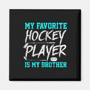 Fun Hockey T-Shirt Brother Novelty Geschenk Gesche Magnet