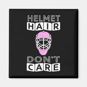 Fun Hockey Women Pink Helmet Goalie Mask Geschenk  Magnet