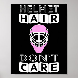 Fun Hockey Women Pink Helmet Goalie Mask Geschenk Poster