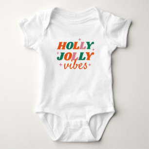 Fun Holly Jolly Vibes Weihnachtsdesign Baby Strampler