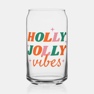 Fun Holly Jolly Vibes Weihnachtsdesign Dosenglas