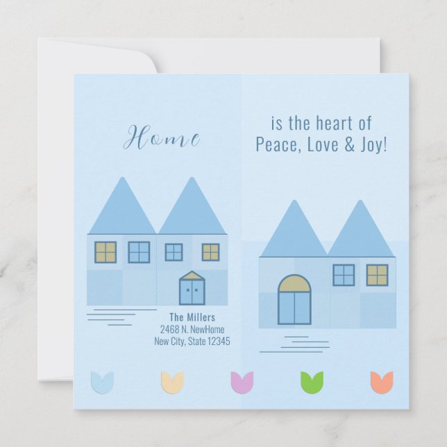 Fun Homes Tulip Fleurs Invitation de la Fête du ré (Dos)