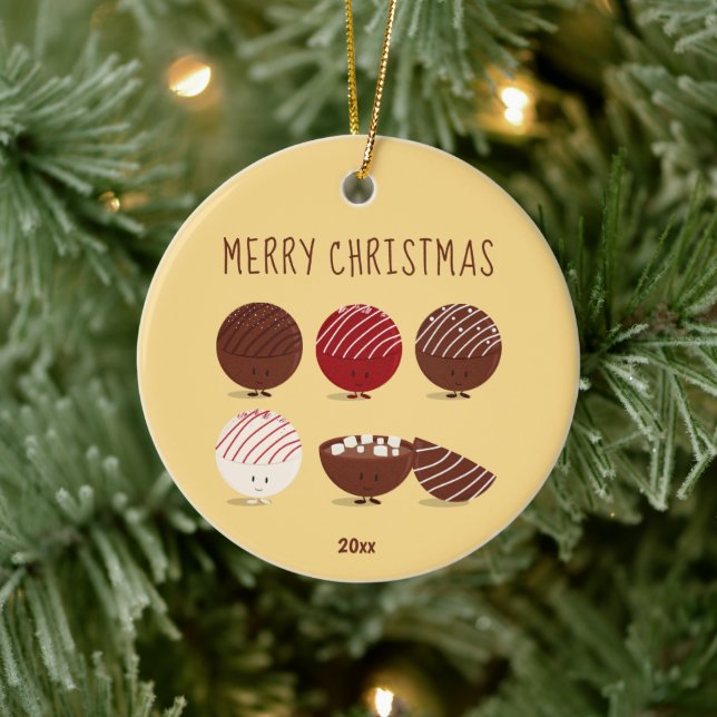 Fun Hot Chocolate Bomb Weihnachten Keramik Ornament (Baum)