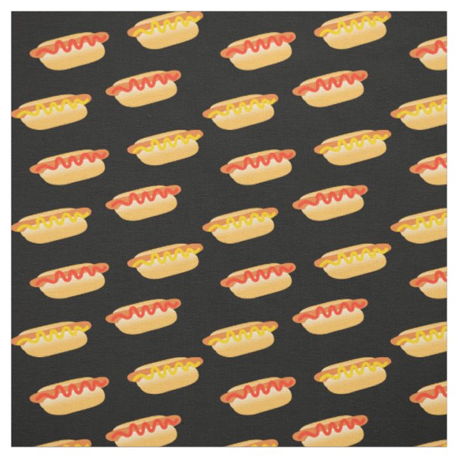 Fun Hot Dogs Polka Dots Stoff (Muster)