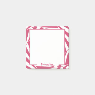 Fun Hot Pink White Optical Illusion Design Post-it Klebezettel