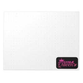 Fun Hot Rosa Imitate Glitzer 1cm schwarz gepunktet Notizblock