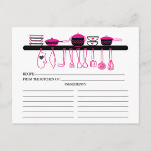 Fun Hot Rose cuisine Gadgets Bridal Recette Cartes