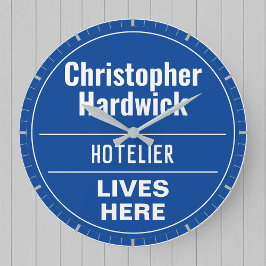 Fun Hotelier Wall Plaque Stil Große Uhr