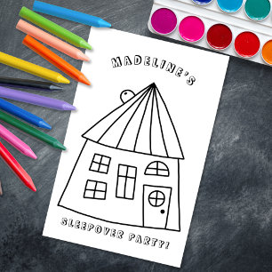 Fun House Sleepover Party Coloration Page 8