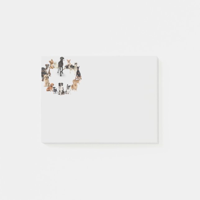 Fun Hund Rasse Haustiere Hund Post-it Klebezettel (Vorderseite)