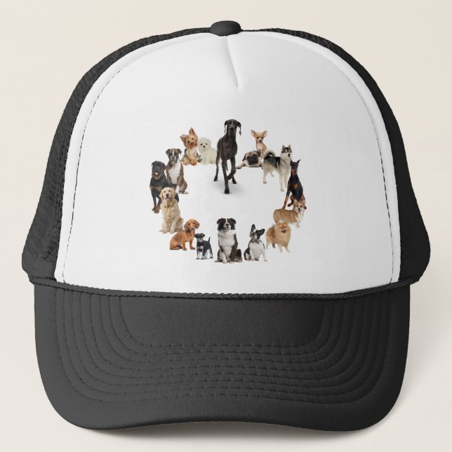 Fun Hund Rasse Haustiere Hund Truckerkappe (Vorderseite)